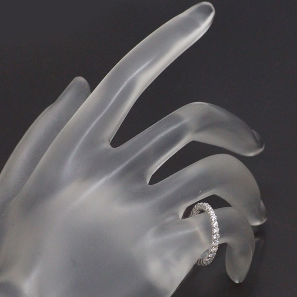 K18WG ダイヤモンド リング 0.74ct フルエタニティ ピンキー