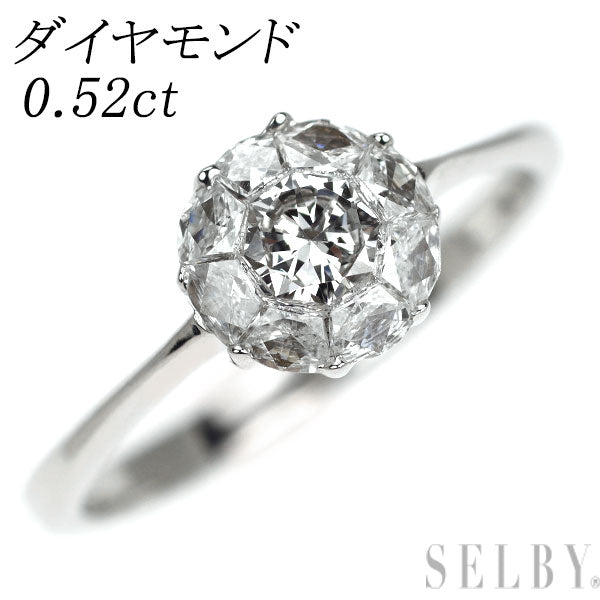 K18WG ダイヤモンド リング 0.52ct