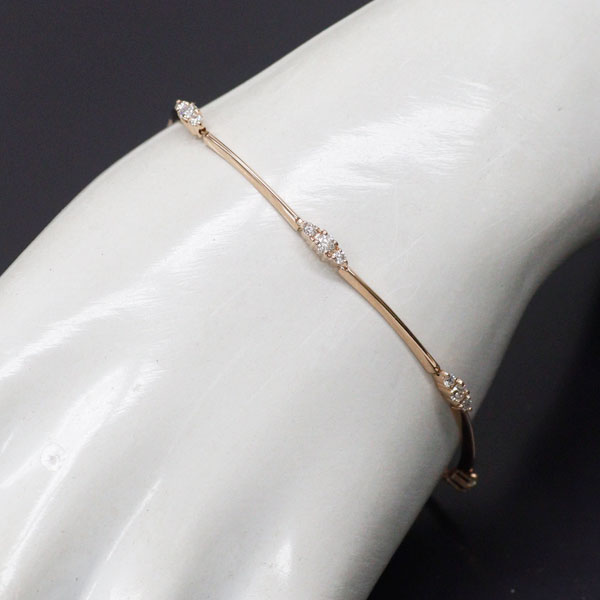 K18PG ダイヤモンド ブレスレット 0.50ct