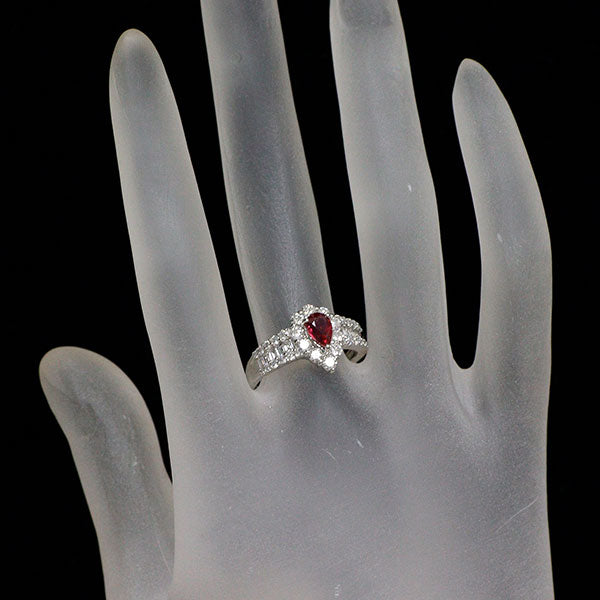 Pt900 ルビー ダイヤモンド リング 0.63ct D1.00ct