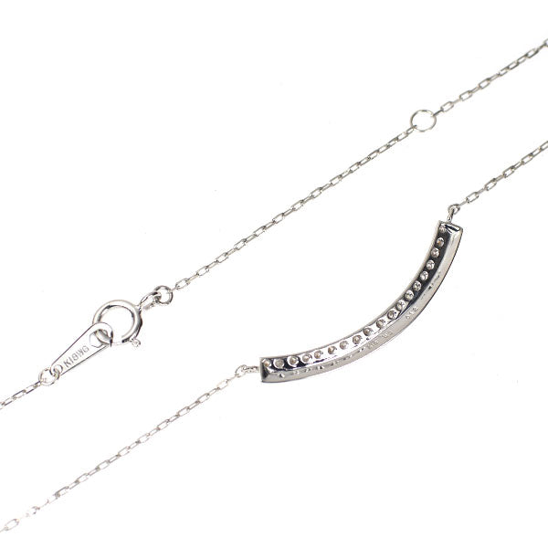 K18WG ダイヤモンド ペンダントネックレス 0.12ct