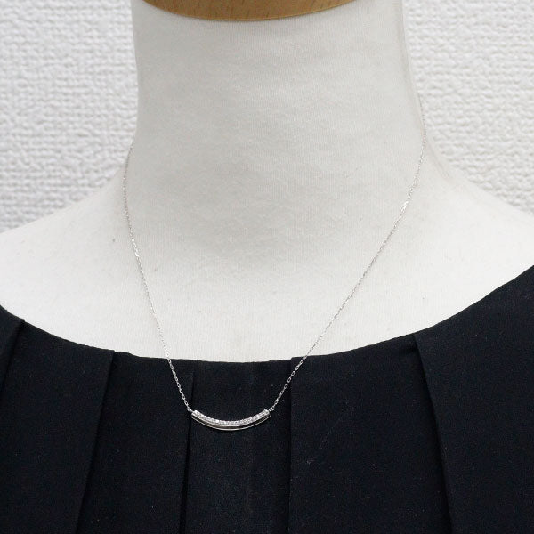 K18WG ダイヤモンド ペンダントネックレス 0.12ct