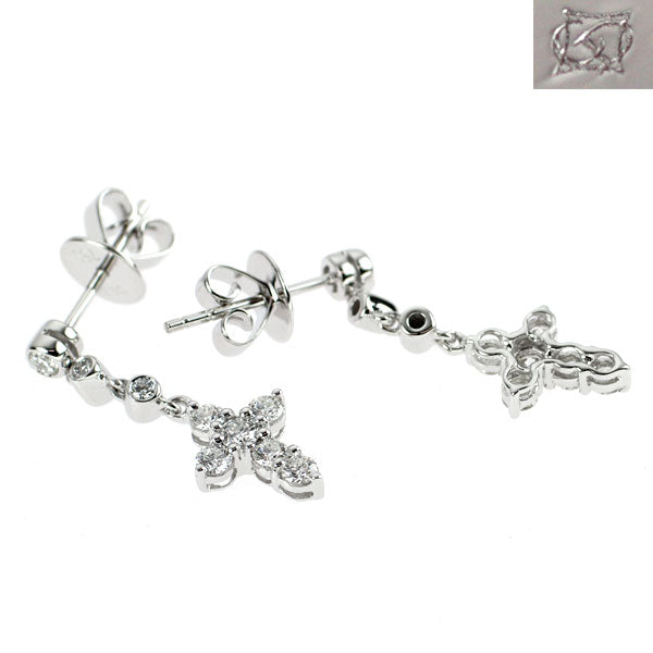 セレディア K18WG H&C ダイヤモンド ピアス 0.82ct クロス