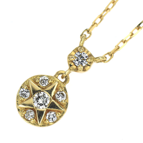 ヴァンドーム青山 K18YG ダイヤモンド ペンダントネックレス 0.04ct