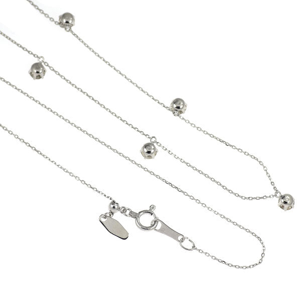 K18WG ダイヤモンド ステーション ネックレス 1.00ct