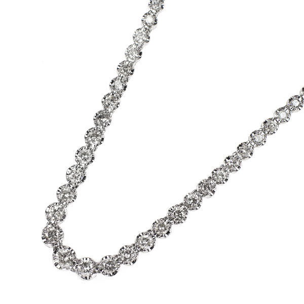 Pt850 ダイヤモンド テニス ネックレス 5.08ct