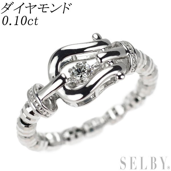 リング Pt900/950 ダイヤモンド0.10ct サイズフリー Pt950/ Pt900 ダイヤモンド リング 0.10ct 伸縮式 — セルビー