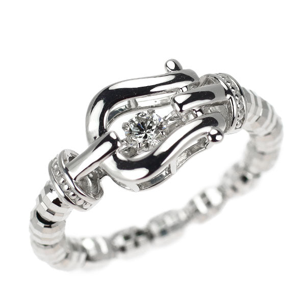 Pt950/ Pt900 ダイヤモンド リング 0.10ct 伸縮式