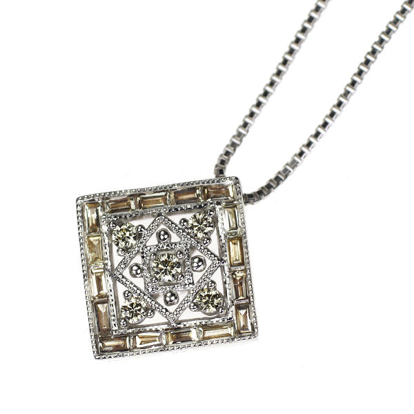 K18WG ダイヤモンド ペンダントネックレス 0.47ct