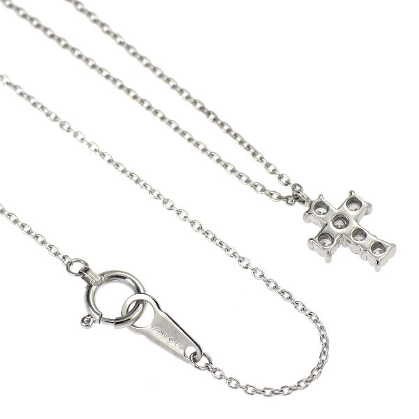 ヴァンドーム青山 Pt900/ Pt850 ダイヤモンド ペンダントネックレス 0.18ct クロス