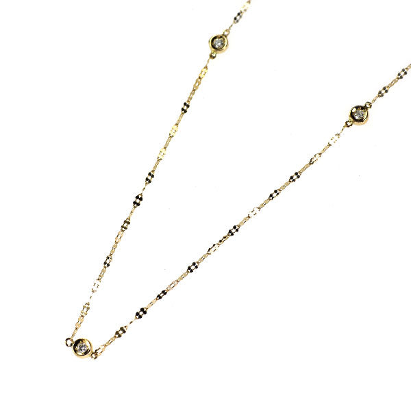 K18YG ダイヤモンド ステーション ネックレス 0.324ct