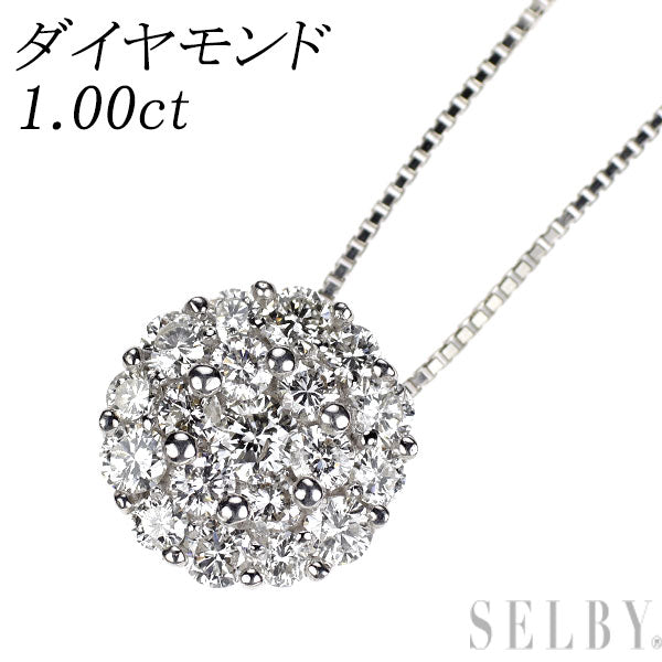 K18WG ダイヤモンド ペンダントネックレス 1.00ct