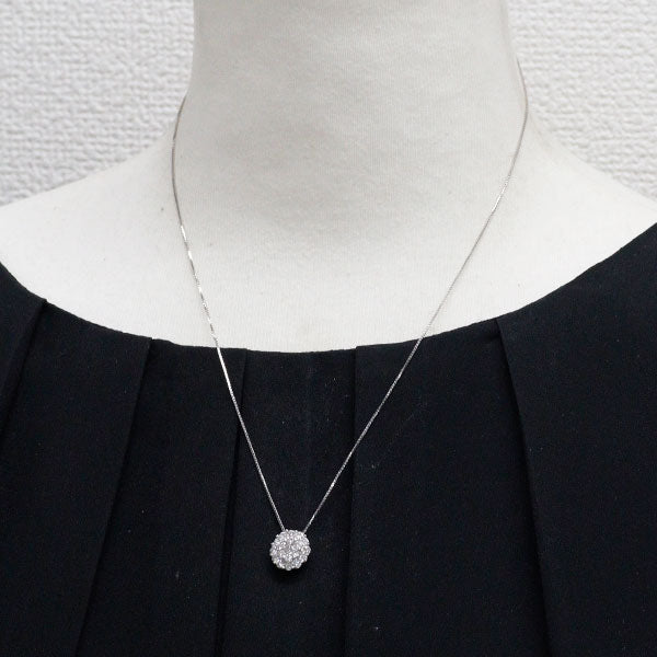 K18WG ダイヤモンド ペンダントネックレス 1.00ct