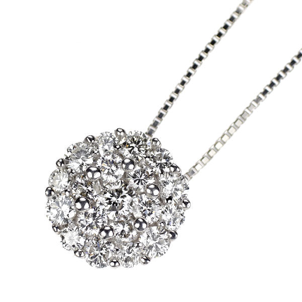 K18WG ダイヤモンド ペンダントネックレス 1.00ct