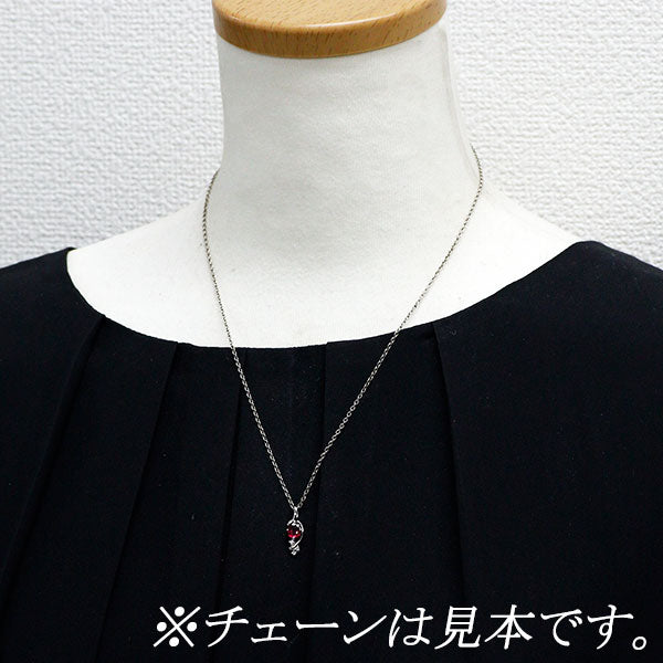 Pt900 ルビー ダイヤモンド ペンダントトップ 0.74ct D0.04ct