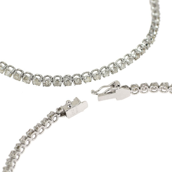 K18WG ダイヤモンド ブレスレット 2.00ct テニス