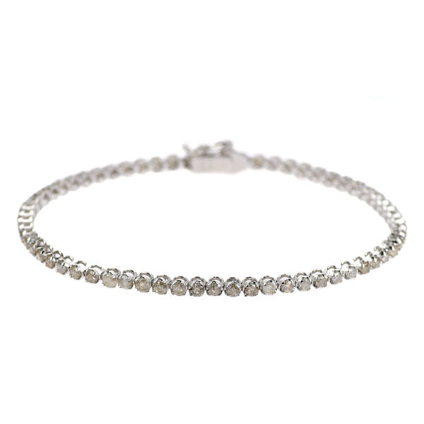 K18WG ダイヤモンド ブレスレット 2.00ct テニス