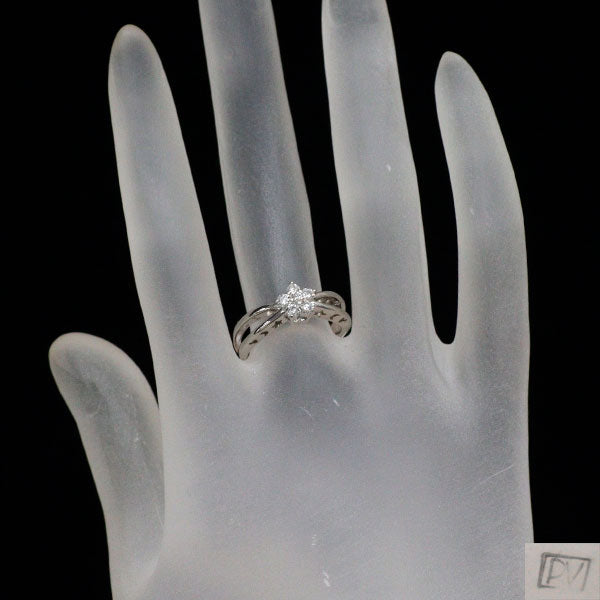 ポンテヴェキオ K18WG ダイヤモンド リング 0.30ct フラワー