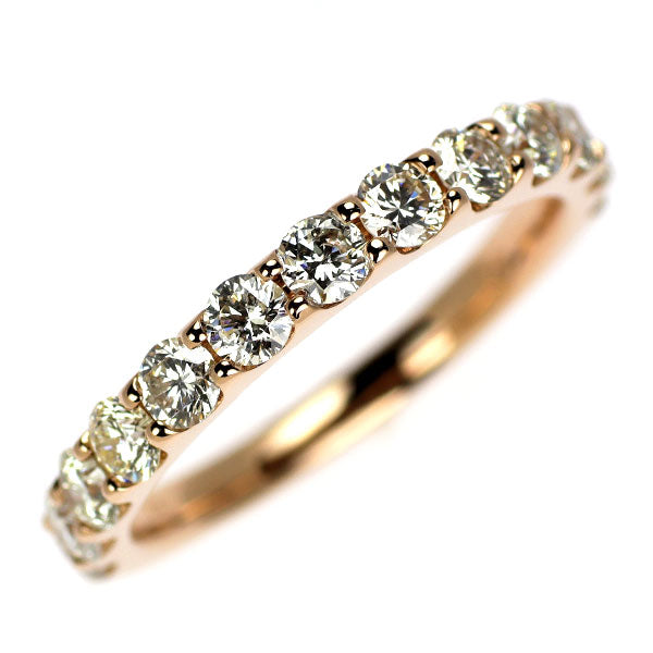 K18PG ダイヤモンド リング 1.00ct ハーフエタニティ