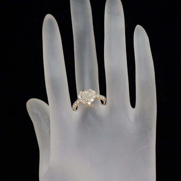 新品 K18YG ハートシェイプ  ダイヤモンド リング 1.015ct VLY SI1 D0.81ct【エスコレ】