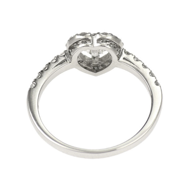 新品 希少 Pt950 ハートシェイプ ファンシーカット ダイヤモンド リング 0.347ct F VS1 D0.43ct【エスコレ】