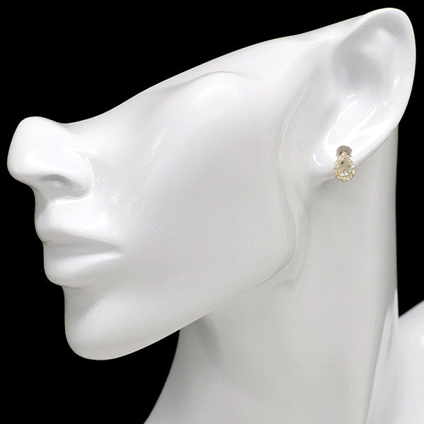 新品 K18YG ローズカット ダイヤモンド ピアス 0.786ct K/L SI2 D0.16ct 【エスコレ】