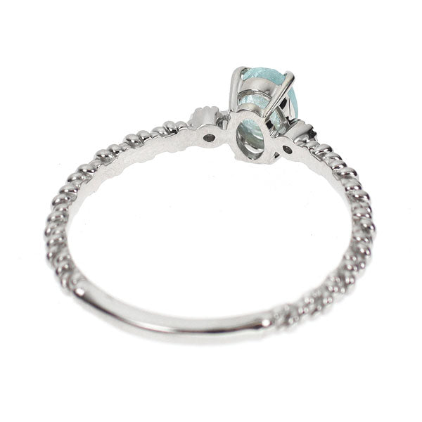 新品 Pt950 シルキーパライバトルマリン ダイヤモンド リング 0.362ct D0.02ct【エスコレ】
