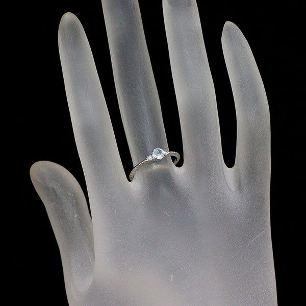 新品 Pt950 シルキーパライバトルマリン ダイヤモンド リング 0.218ct D0.03ct【エスコレ】