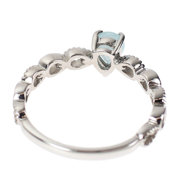 新品 希少 Pt950 シルキーパライバトルマリン リング 0.355ct【エスコレ】
