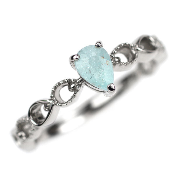 新品 希少 Pt950 シルキーパライバトルマリン リング 0.355ct【エスコレ】