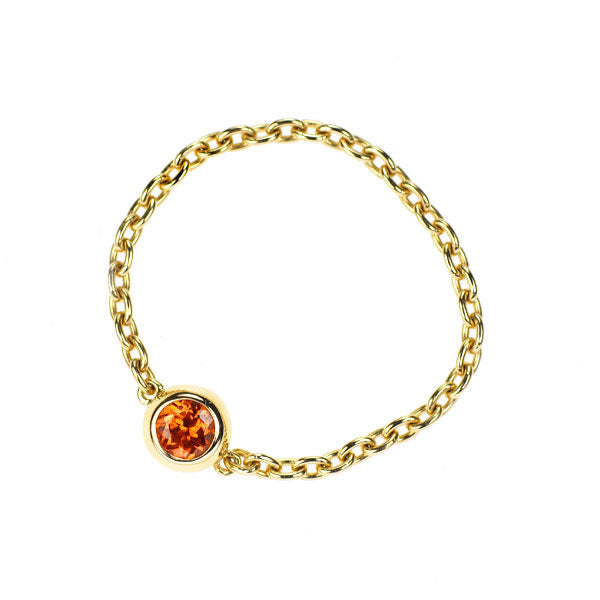 オレフィーチェ K18YG マンダリンガーネット チェーン リング