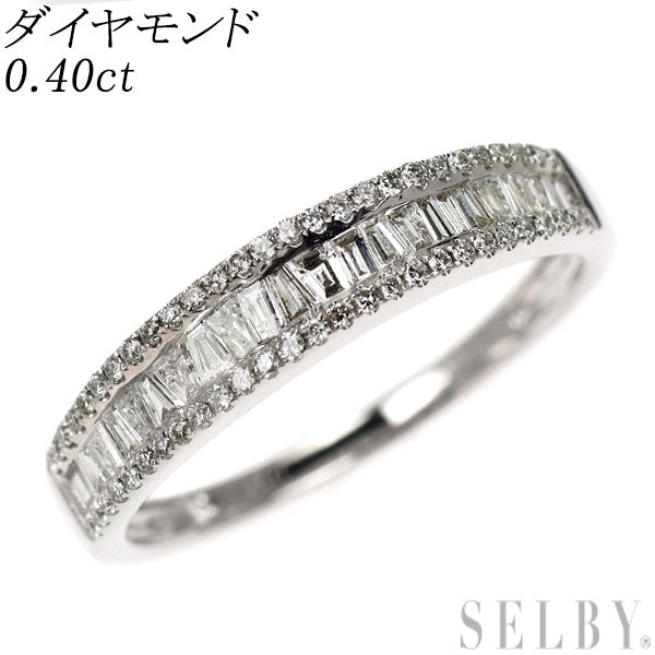 K18WG ダイヤモンド リング 0.40ct