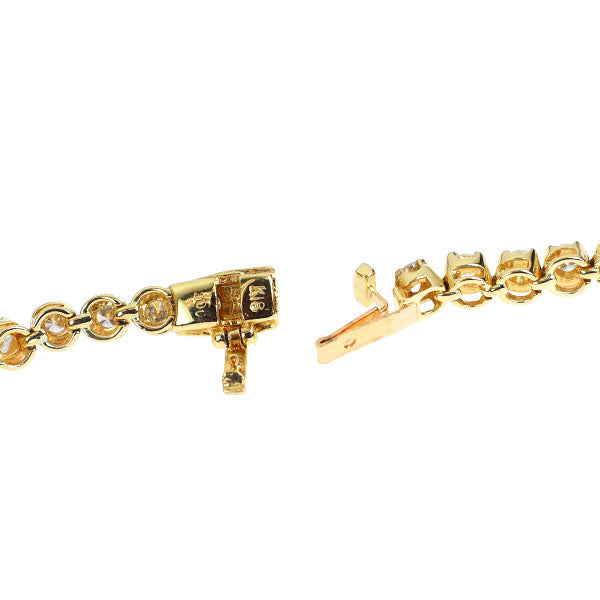 K18YG ダイヤモンド テニス ブレスレット 2.00ct