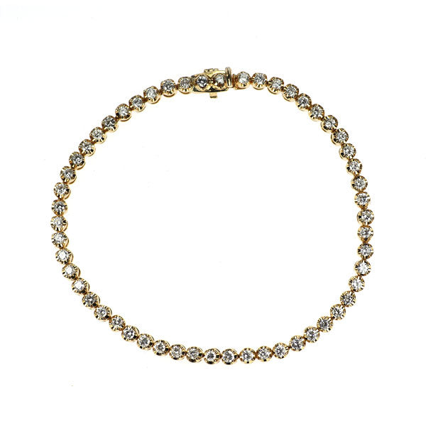 K18YG ダイヤモンド テニス ブレスレット 2.00ct