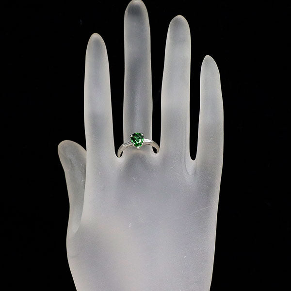 Pt900 クロムトルマリン ダイヤモンド リング 0.93ct D0.20ct