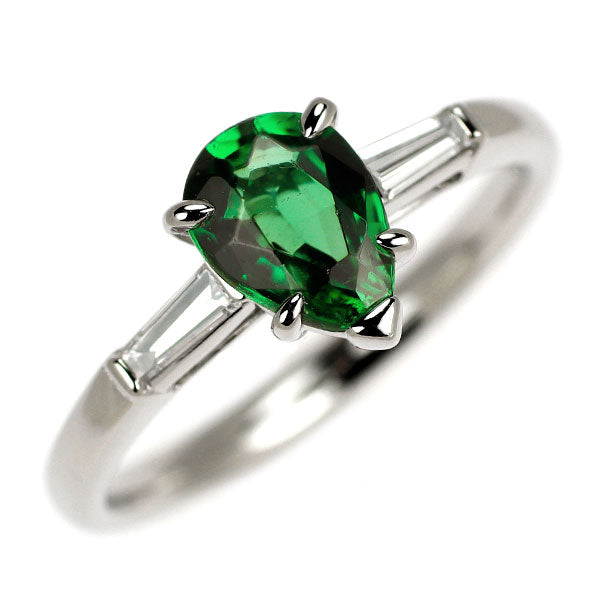 Pt900 クロムトルマリン ダイヤモンド リング 0.93ct D0.20ct
