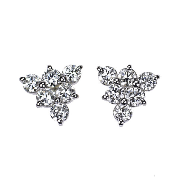 Pt850 ダイヤモンド ピアス 1.07ct