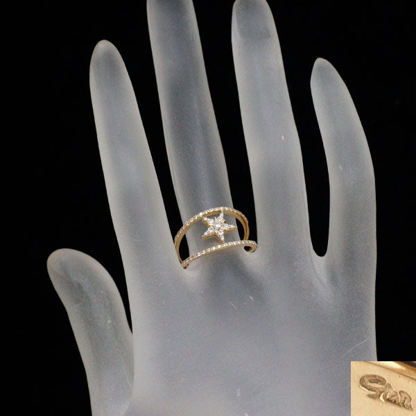 スタージュエリー K18YG ダイヤモンド リング 0.31ct STAR of STARS