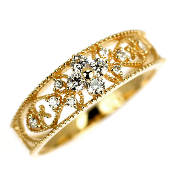 K18YG H&C ダイヤモンド リング 0.20ct