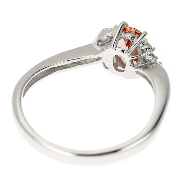 K18WG インペリアル トパーズ ダイヤモンド リング 0.69ct D0.13ct