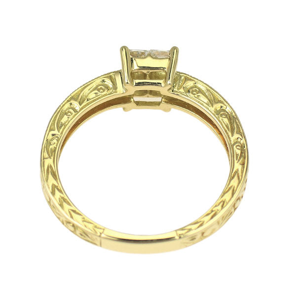 K18YG ダイヤモンド リング 0.50ct ミステリーセッティング