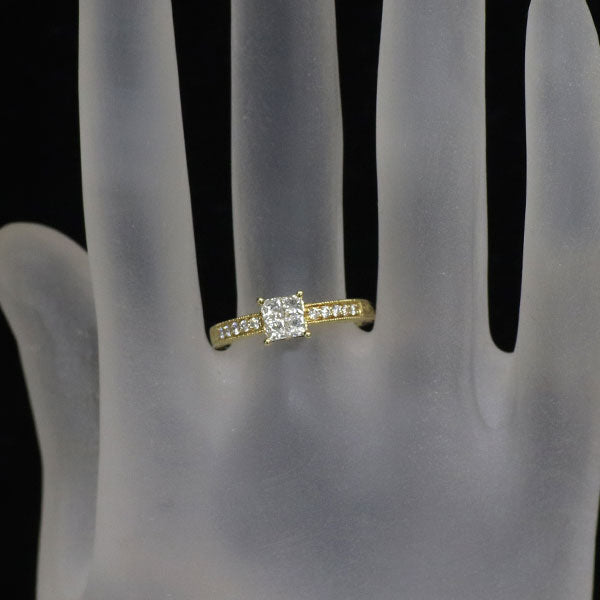 K18YG ダイヤモンド リング 0.50ct ミステリーセッティング
