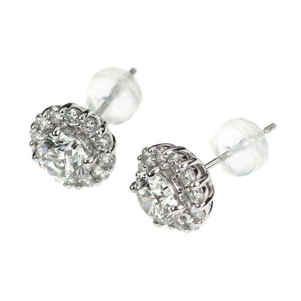 Pt900 ダイヤモンド ピアス 1.504ct F SI2 G D0.60ct