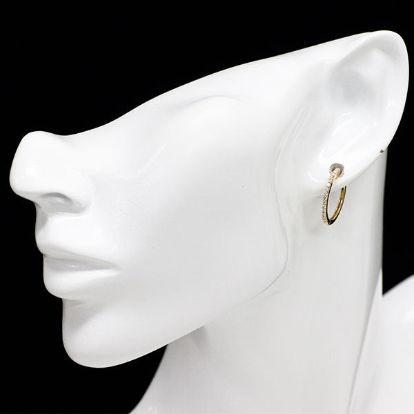 K18YG ダイヤモンド ピアス 0.30ct フープ