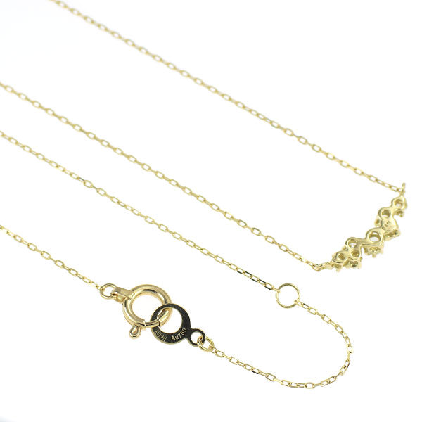 アーカー/ahkah K18YG ダイヤモンド ペンダントネックレス 0.11ct BB（ビービー）ライン