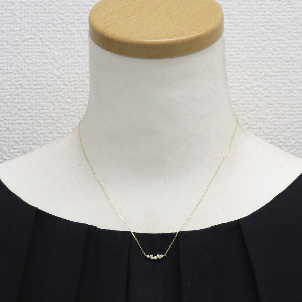 アーカー/ahkah K18YG ダイヤモンド ペンダントネックレス 0.11ct BB（ビービー）ライン