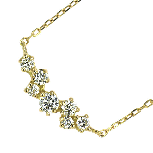 アーカー/ahkah K18YG ダイヤモンド ペンダントネックレス 0.11ct BB（ビービー）ライン