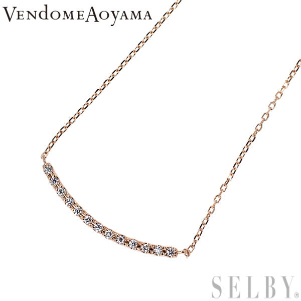 ヴァンドーム青山 K18PG ダイヤモンド ペンダントネックレス
