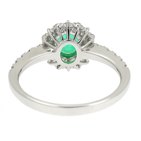Pt950 エメラルド ダイヤモンド リング 0.546ct D0.29ct