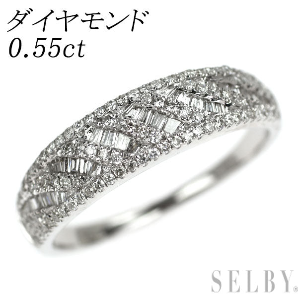 K18WG ダイヤモンド リング 0.55ct